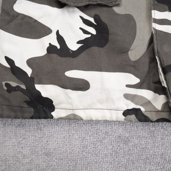 Rothco Ultra Force Urban Camouflage Snow Small Long Sleeve Zip Snap Hood Jacket - Picture 7 of 13